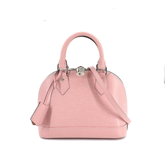 Louis Vuitton Epi Alma BB 2 Way Hand Shoulder Bag Leather Rose Ballerine