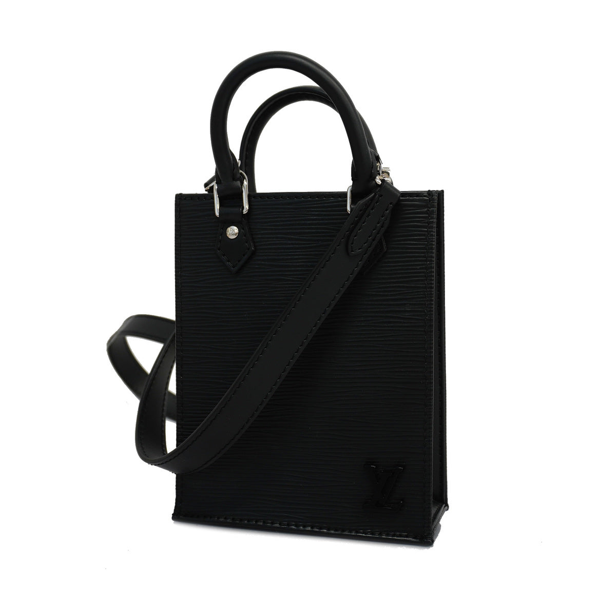 Louis Vuitton Shoulder Bag Epi Petite Sac Plat Noir Black