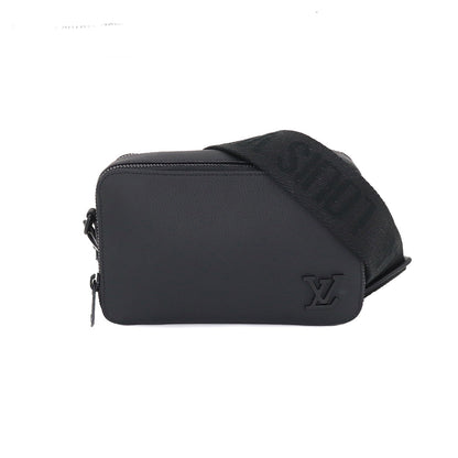 Louis Vuitton Aerogram Alpha Wearable Wallet Long Wallet Leather Black