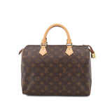 Louis Vuitton Monogram Speedy 30 Hand Bag Brown
