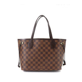 Louis Vuitton Damier Neverfull PM Tote Bag Brown Gold Hardware