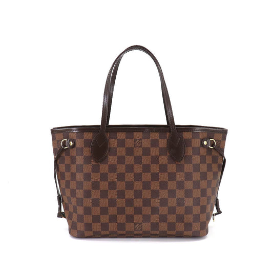 Louis Vuitton Damier Neverfull PM Tote Bag Ebene Brown