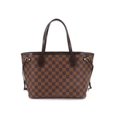 Louis Vuitton Damier Neverfull PM Tote Bag Ebene Brown