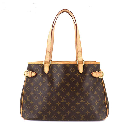 Louis Vuitton Monogram Batignolles Horizontal Tote Brown Gold Metal Fittings