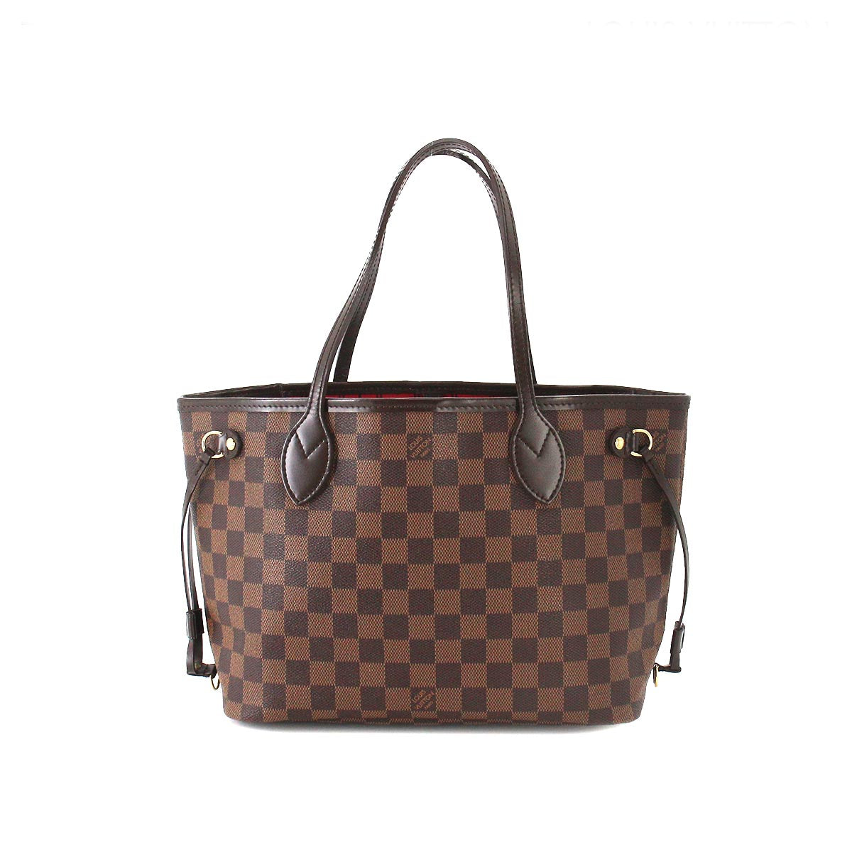 Louis Vuitton Damier Neverfull PM Tote Bag Ebene Brown