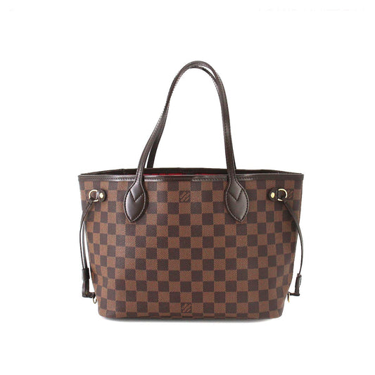 Louis Vuitton Damier Neverfull PM Tote Bag Ebene Brown