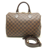 Louis Vuitton Damier Speedy Bandouliere 30 Ebene Boston Bag Brown