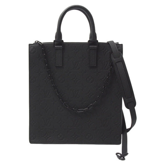Louis Vuitton Monogram Taurillon Sac Plat Shoulder Bag Noir Black