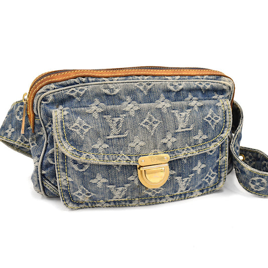 Louis Vuitton Bum Bag Body Bag Monogram Denim Blue