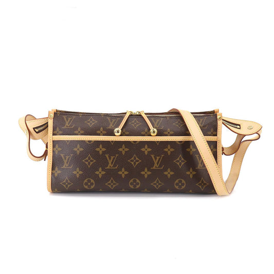 Louis Vuitton Monogram Popincourt Long Shoulder Bag Brown Gold Hardware