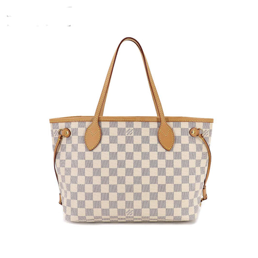 Louis Vuitton Damier Azur Neverfull PM Tote Bag White
