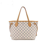 Louis Vuitton Damier Azur Neverfull PM Tote Bag White