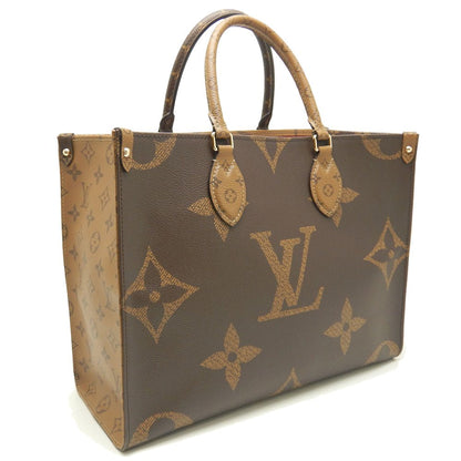 Louis Vuitton Monogram Reverse On The Go MM Tote Bag Brown