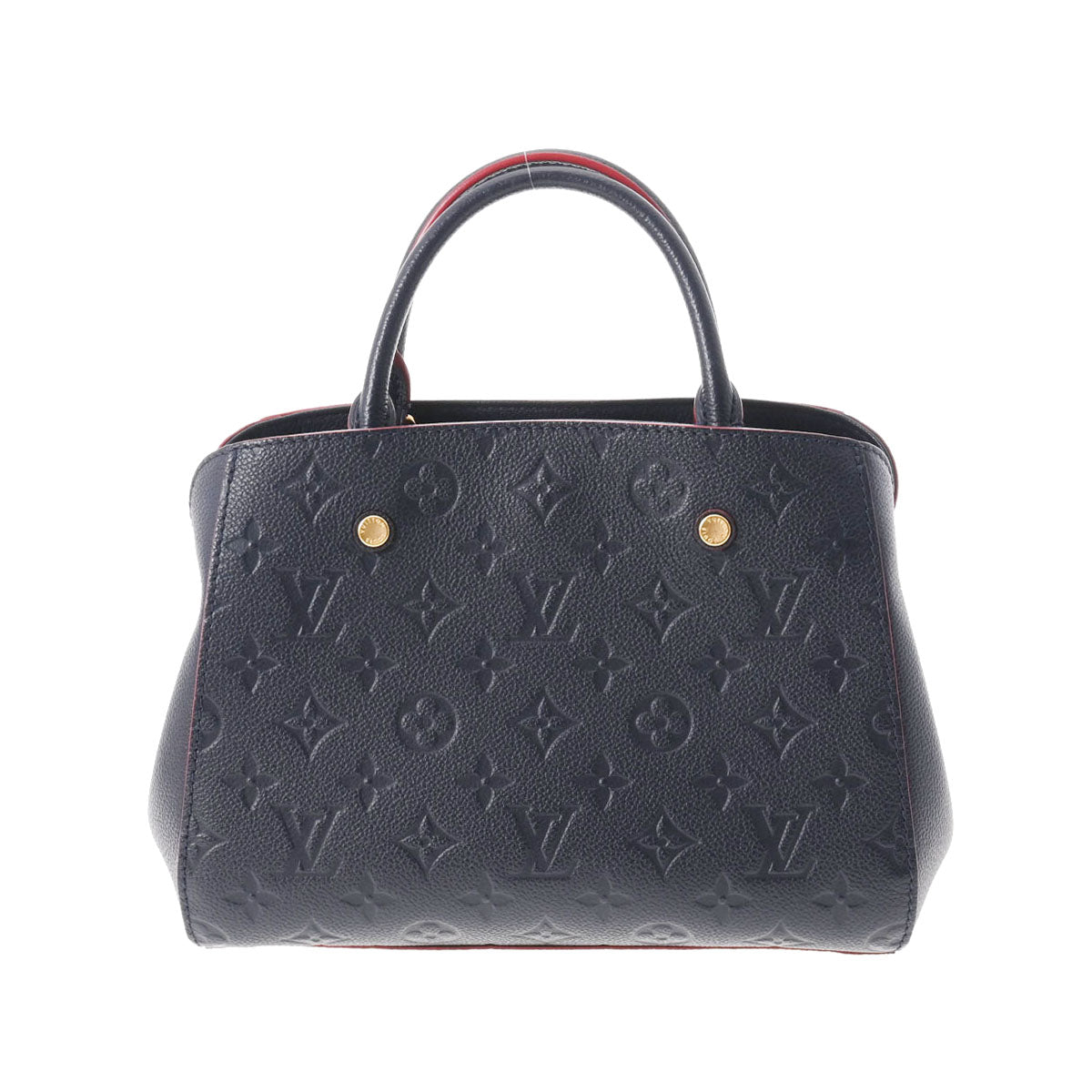 Louis Vuitton Monogram Empreinte Montaigne BB Marine Rouge