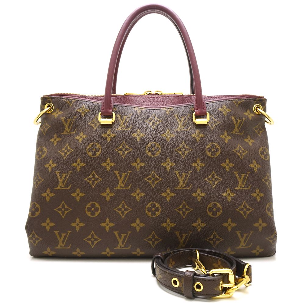 Louis Vuitton Monogram Pallas Tote Bag 2WAY Brown