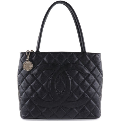 Chanel Reprint Tote Cocomark Matte Caviar Skin Black Handbag