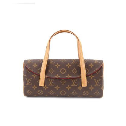 Louis Vuitton Monogram Sonatine Hand Bag Brown Gold Metal Fittings