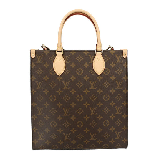 Louis Vuitton Monogram Sac Plat PM Tote Bag Brown