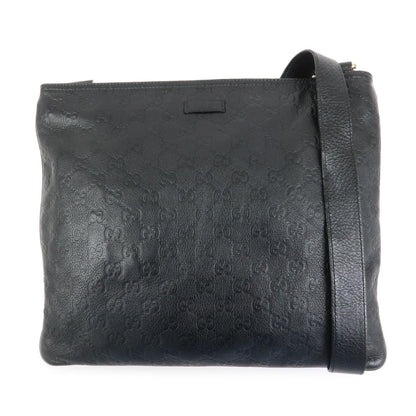 GUCCI Guccissima Leather Shoulder Bag Crossbody Bag Black 201446