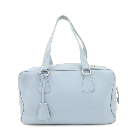 PRADA Leather Boston Bag Shoulder Bag Blue BR2246  d