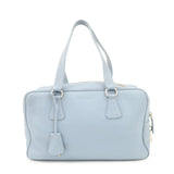 PRADA Leather Boston Bag Shoulder Bag Blue BR2246  d