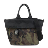 PRADATriangle Logo Nylon 2Way Hand Shoulder Bag Black Khaki BN1959