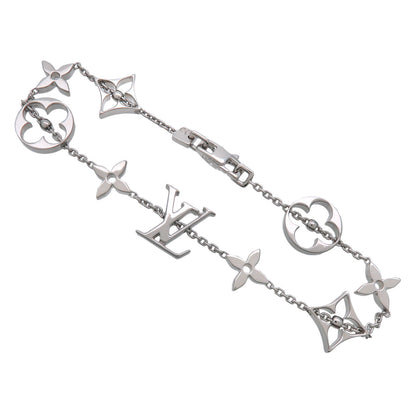 Louis Vuitton Monogram Bracelet K18 750WG White Gold Q95011