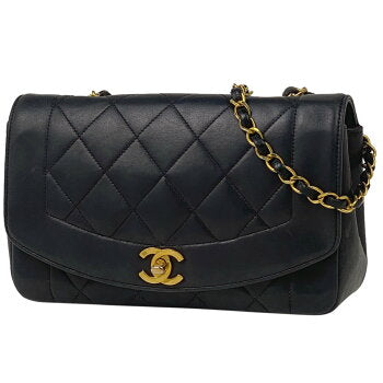 Chanel Diana Matelasse Single Flap Leather Chain Shoulder Bag