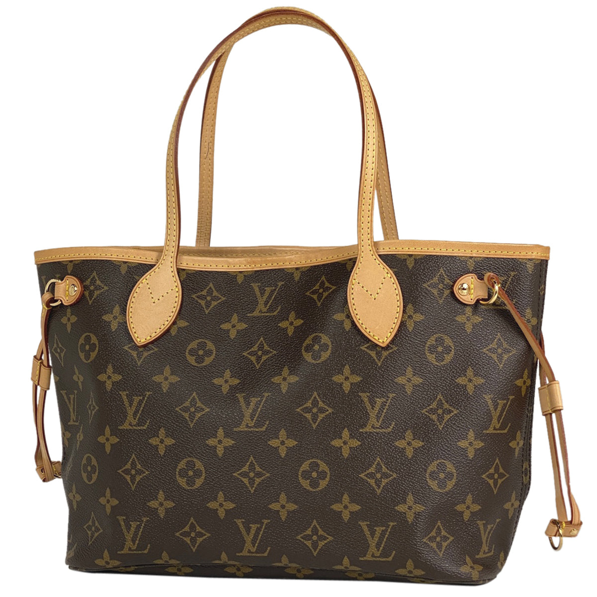 Louis Vuitton Neverfull PM Shopping Tote Bag Monogram Brown