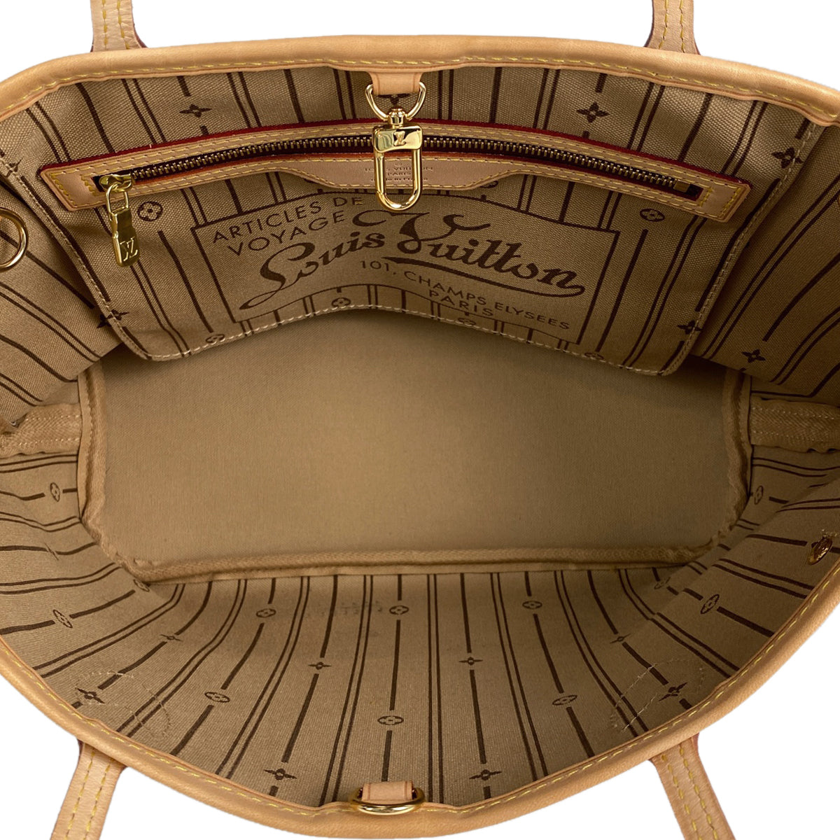 Louis Vuitton Neverfull PM Shopping Tote Bag Monogram Brown