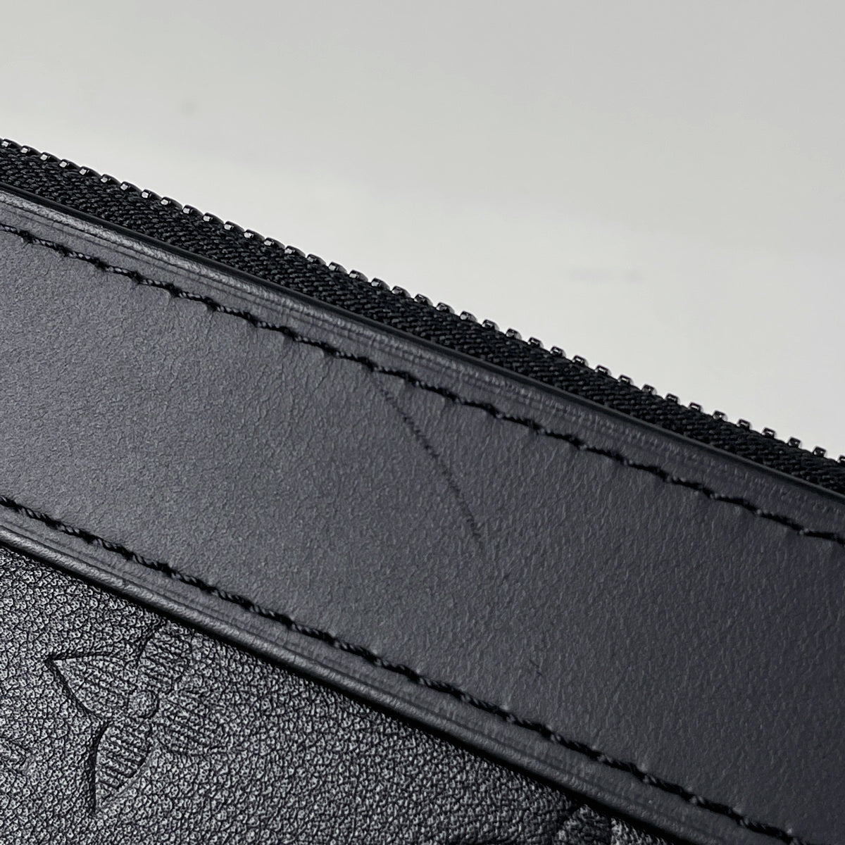 Louis Vuitton Pochette Discovery Monogram Shadow Clutch Bag Black