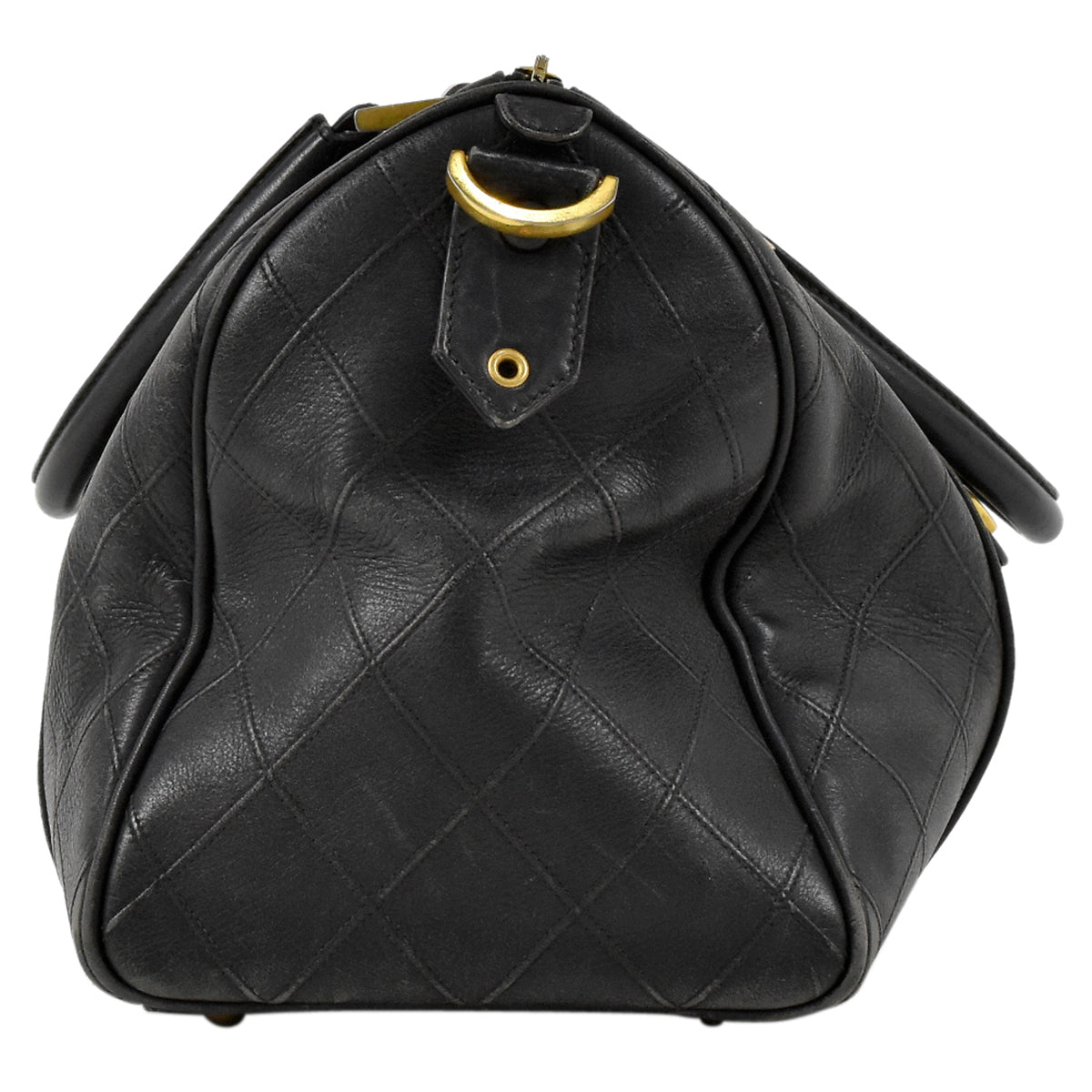 Chanel Bicolore Handbag Mini Boston 2Way Shoulder Bag