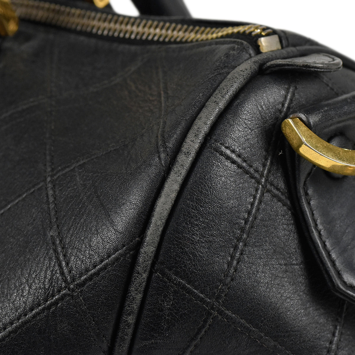 Chanel Bicolore Handbag Mini Boston 2Way Shoulder Bag