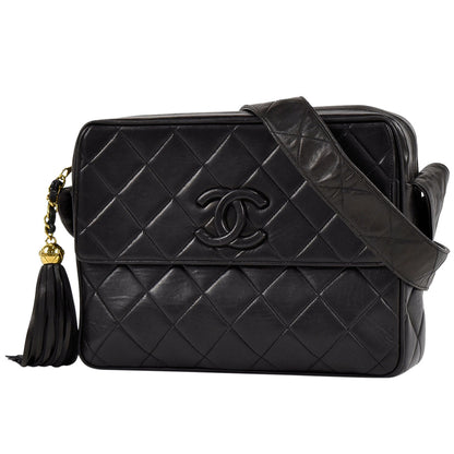 Chanel Coco Mark Fringe Shoulder Bag Tassel Matelasse