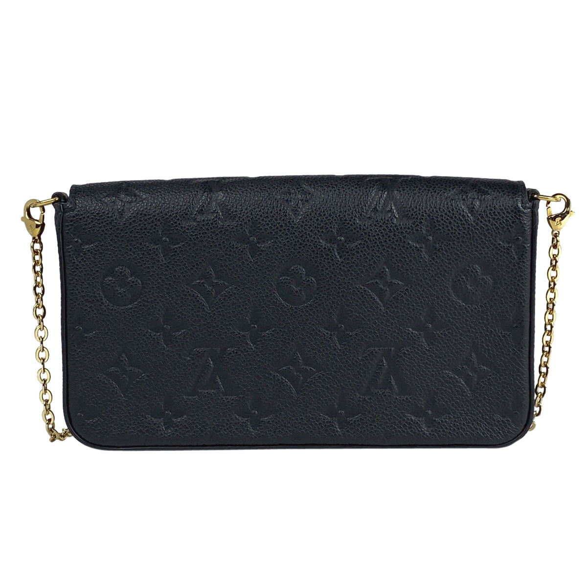 Louis Vuitton Pochette Felicie 2Way Chain Wallet Noir Black