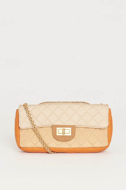 Chanel Tricolour Quilted Grosgrain 2.55 East/West  Flap Bag