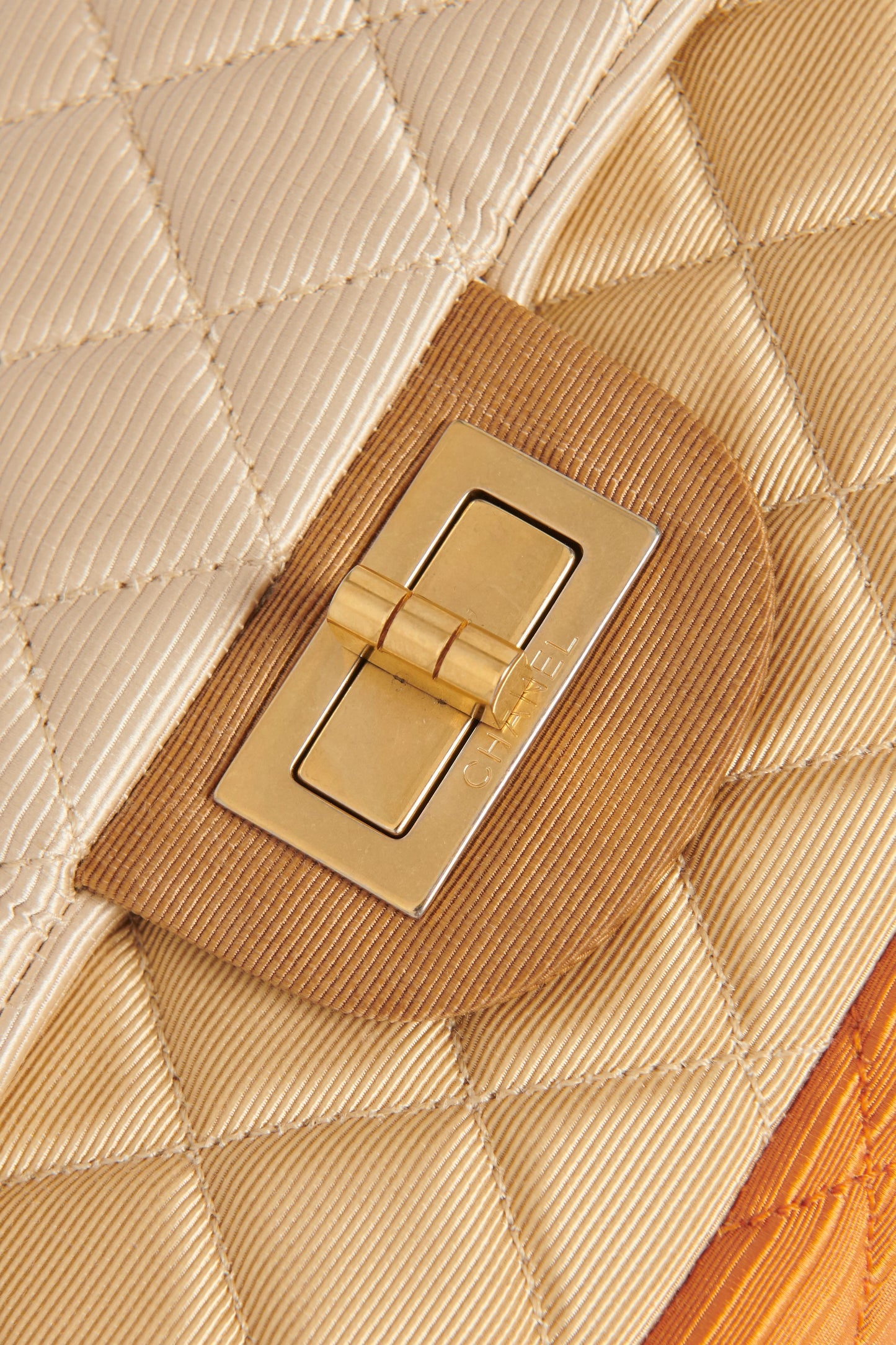 Chanel Tricolour Quilted Grosgrain 2.55 East/West  Flap Bag