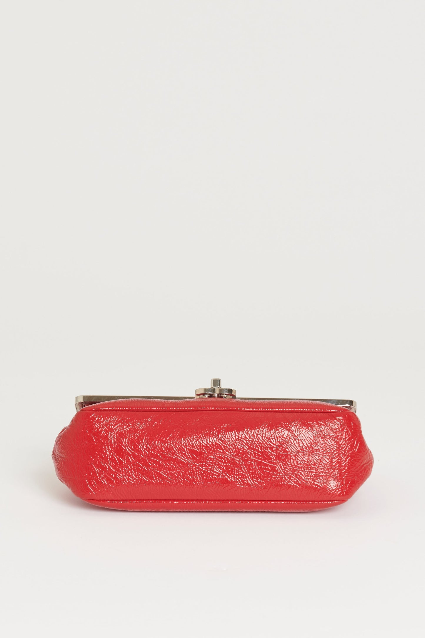 Chanel Red Patent Aged Calfskin  Flap Bag
