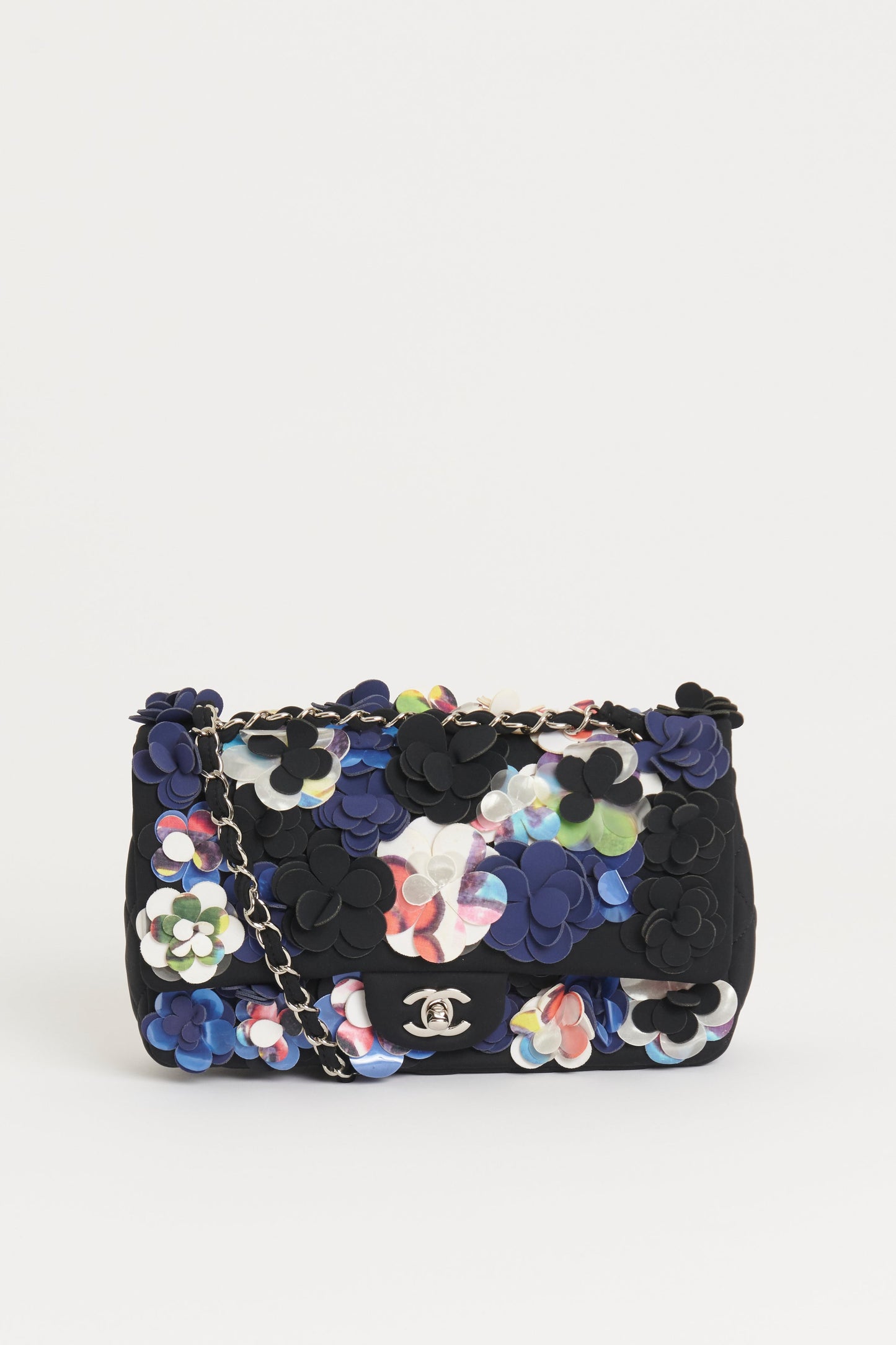 Chanel Navy Satin  Paris/Dubai Flap Bag