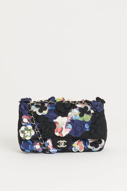 Chanel Navy Satin  Paris/Dubai Flap Bag