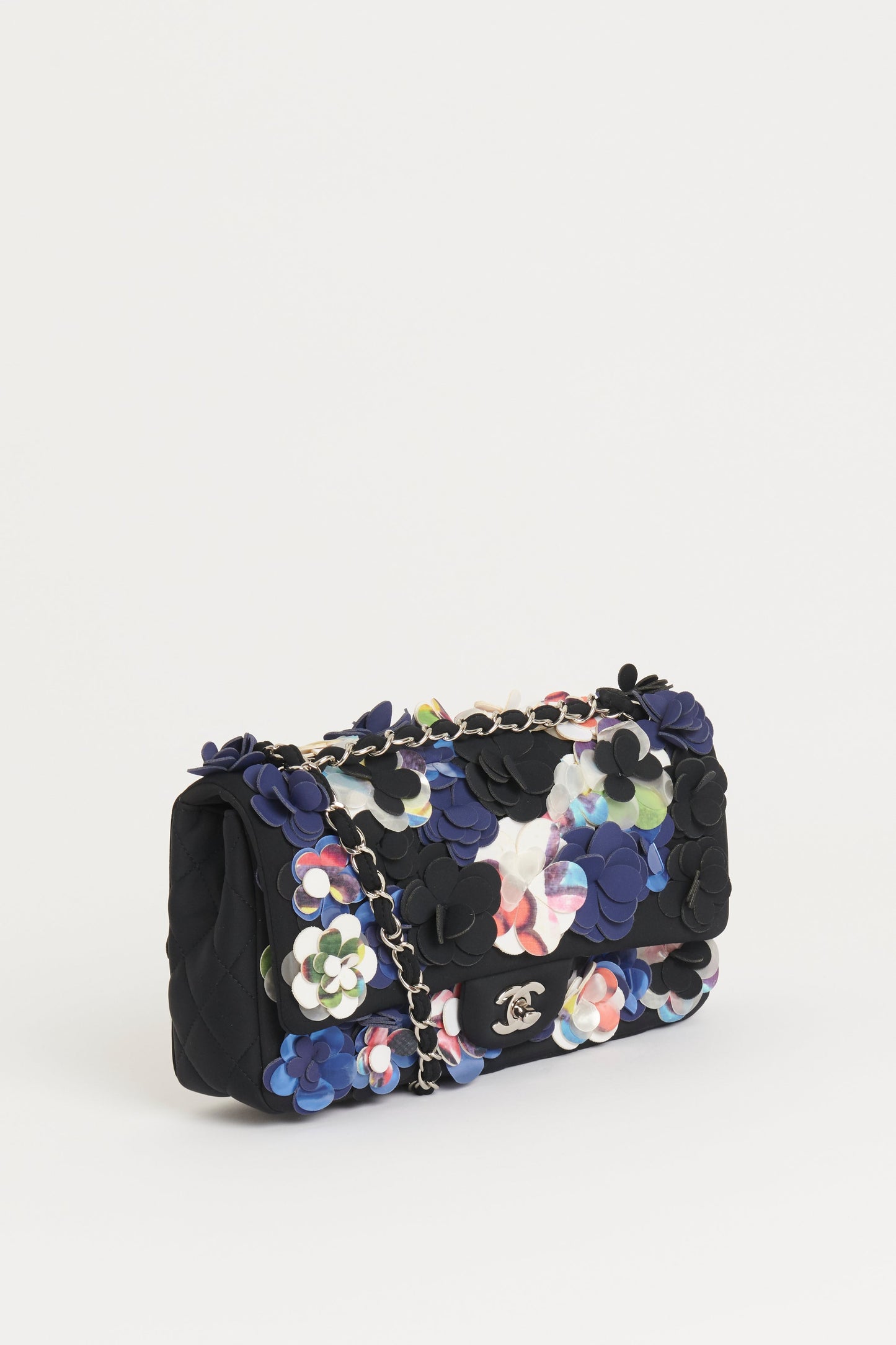 Chanel Navy Satin  Paris/Dubai Flap Bag