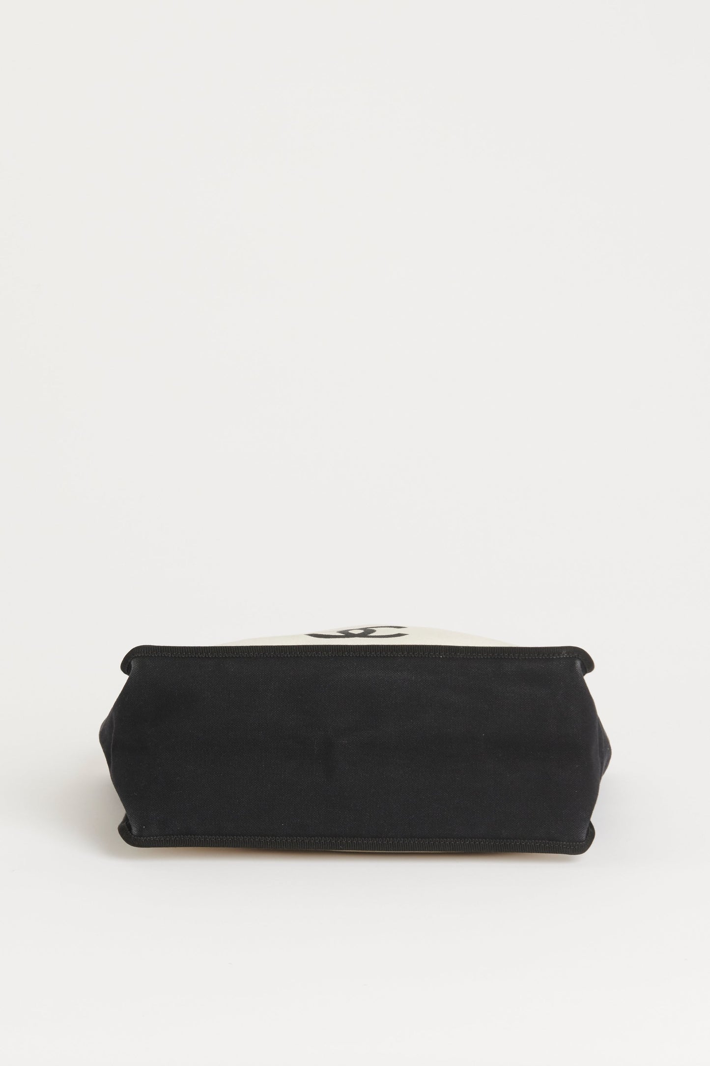 Chanel White/Black Canvas 5X5=CC Tote