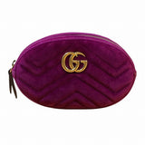 Gucci GG Marmont Velour Leather Waist Bag
