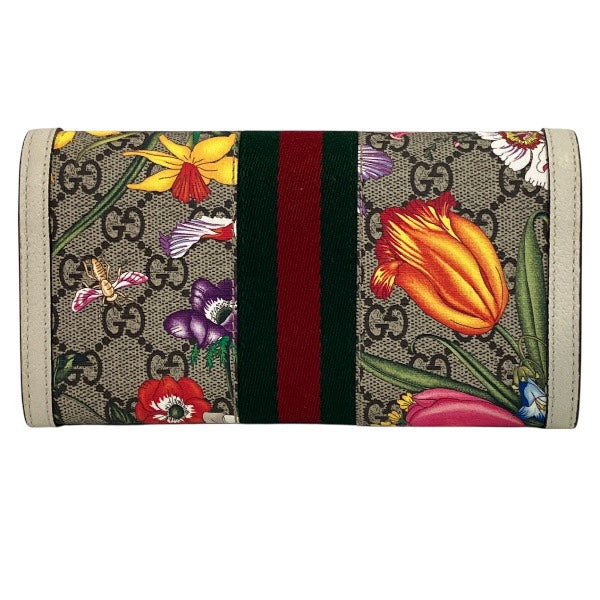 Gucci Ophidia GG Flora PVC Canvas Long Wallet