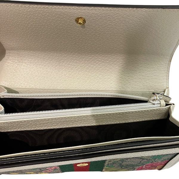 Gucci Ophidia GG Flora PVC Canvas Long Wallet