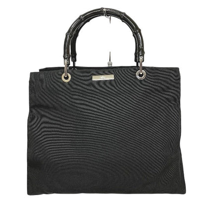 Gucci Bamboo Nylon Canvas Tote Bag