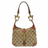 Gucci Jackie Leather Canvas Handbag