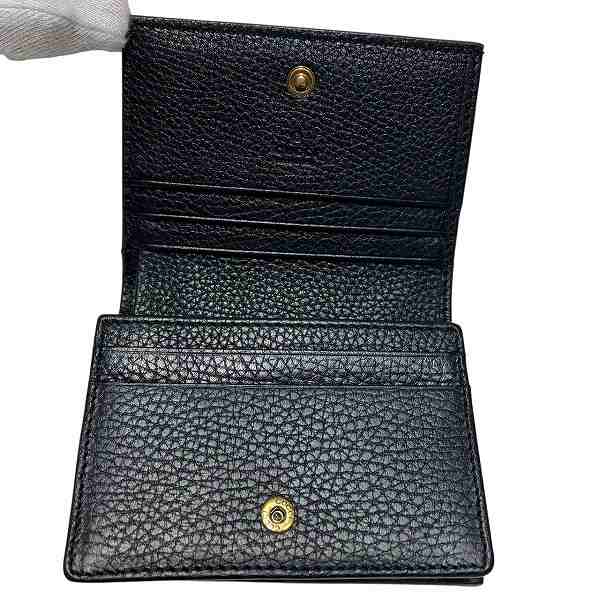 Gucci Bee Motif Leather Compact Wallet