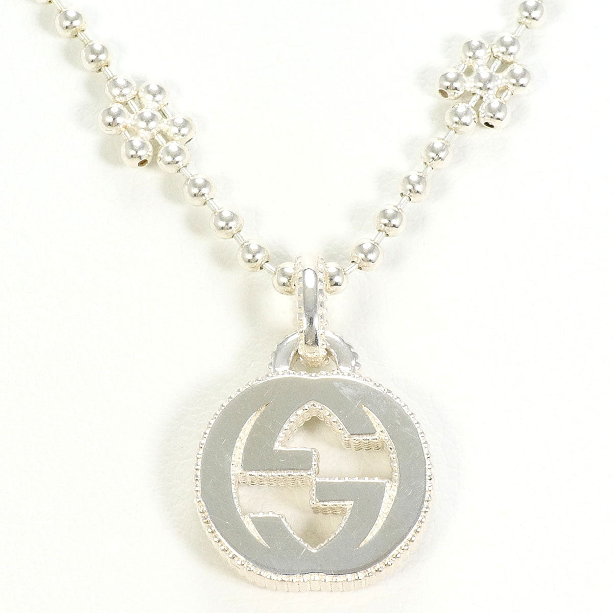 Gucci Interlocking G Flower Silver 925 Necklace