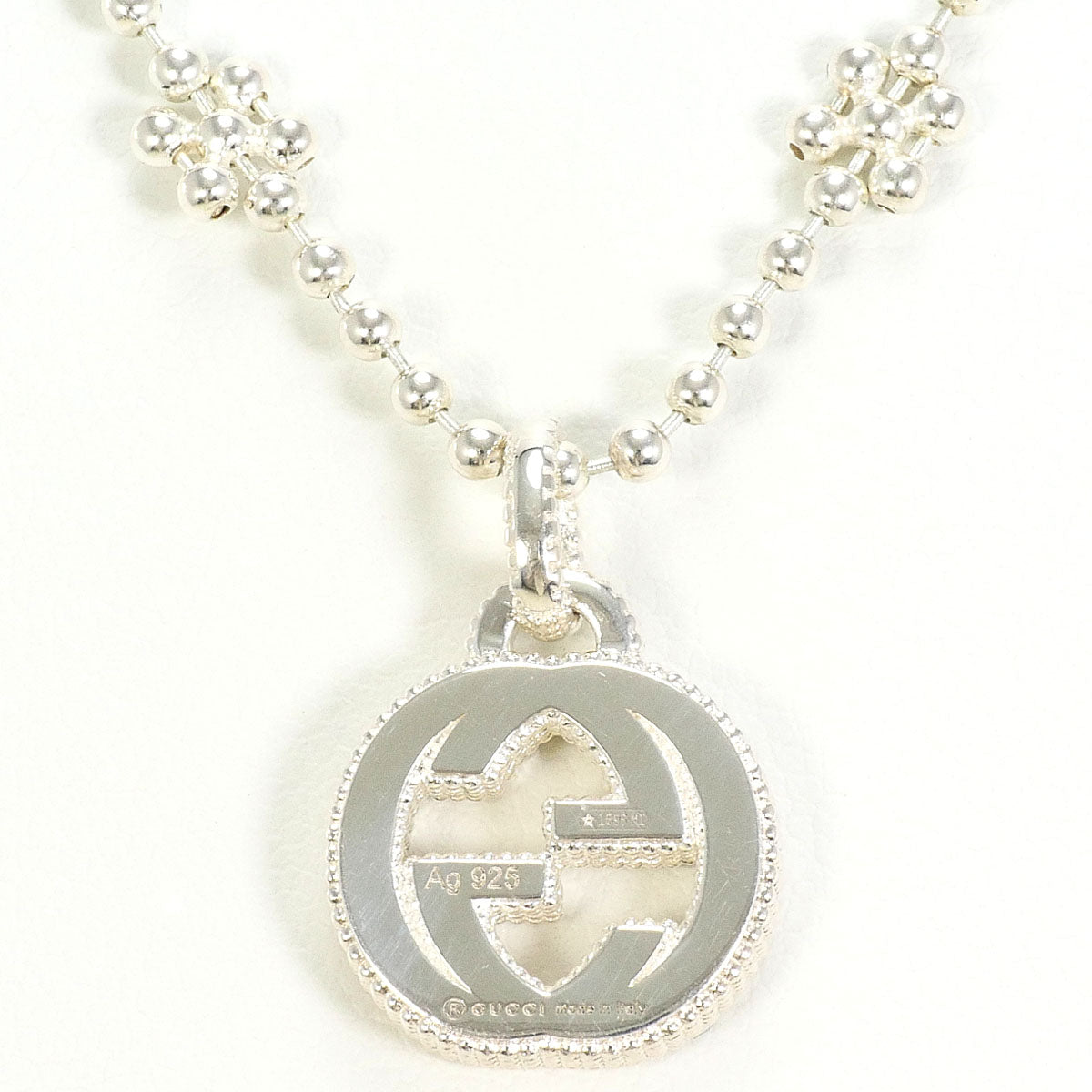 Gucci Interlocking G Flower Silver 925 Necklace